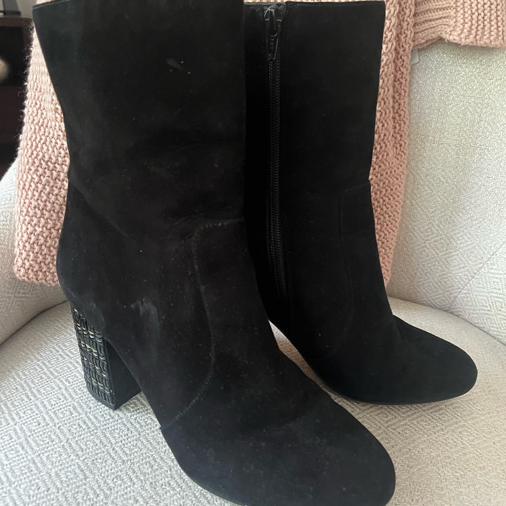 MICHAEL Michael Kors Suede Black Ankle Boots